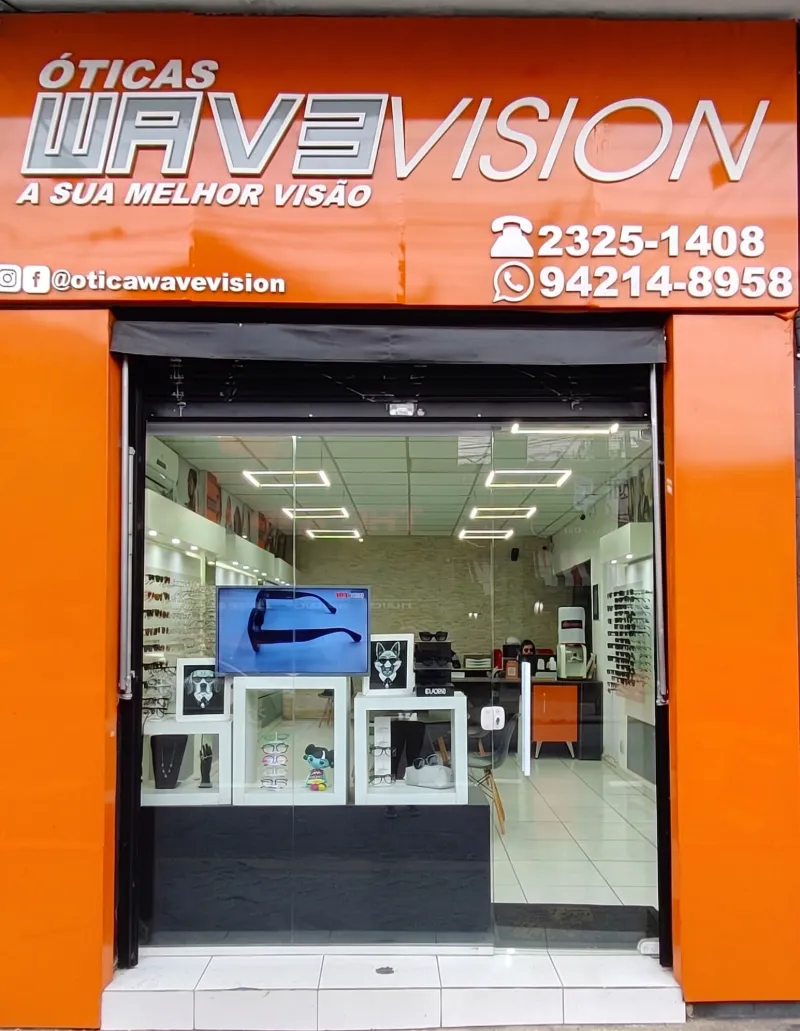 Fachada da Óticas Wave Vision na Rua Carijós, 1718, em Santo André